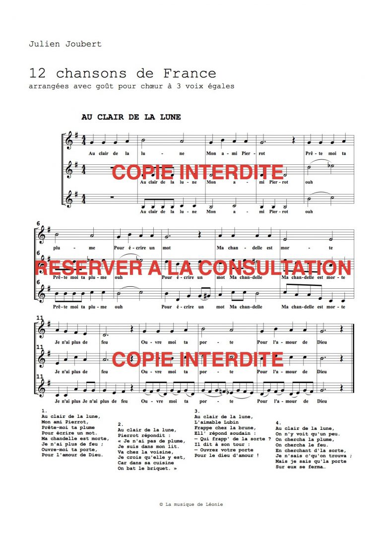 12 chansons de France Julien Joubert