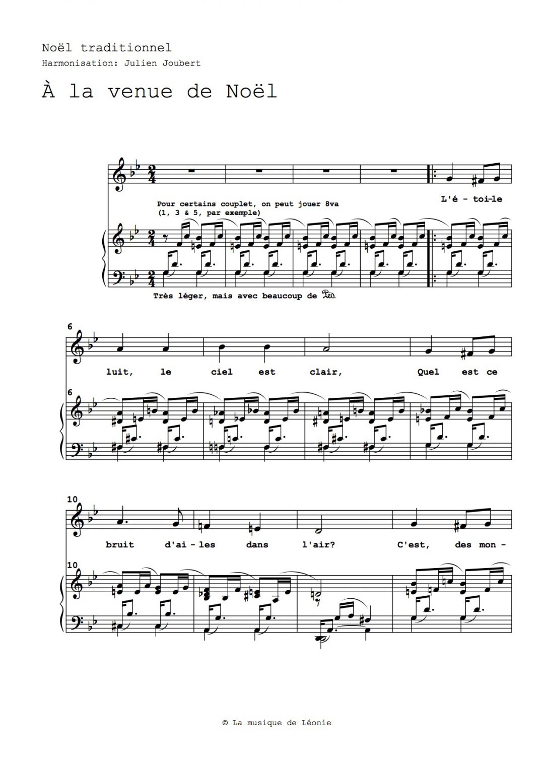 8 Noëls traditionnels Julien Joubert