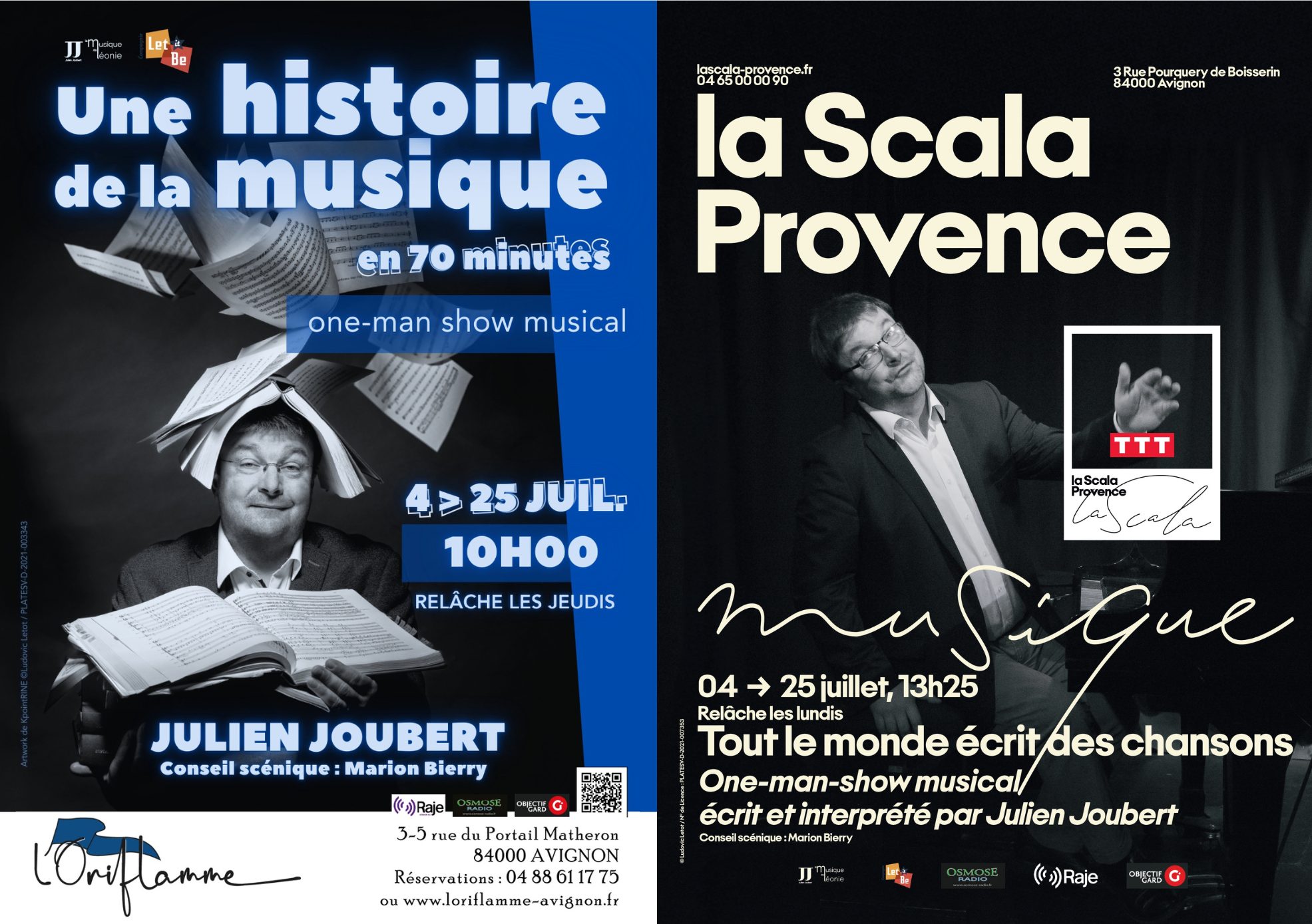 deux-affiches-avignon Julien Joubert